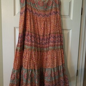 Bohemian Multicolor Maxi Skirt